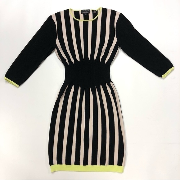 Ted Baker black white striped knit sweater dress - Picture 10 of 10
